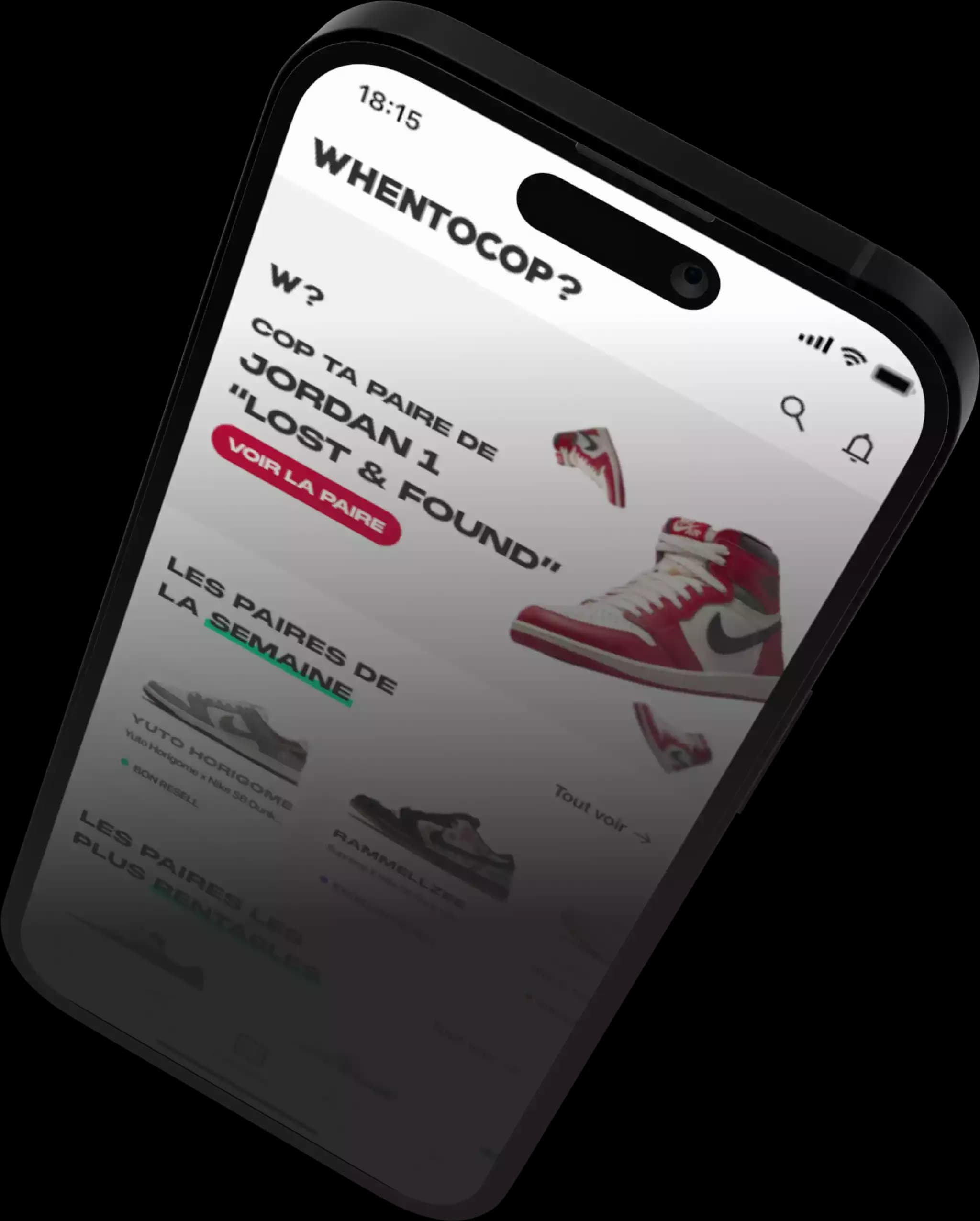 page accueil application whentocop
