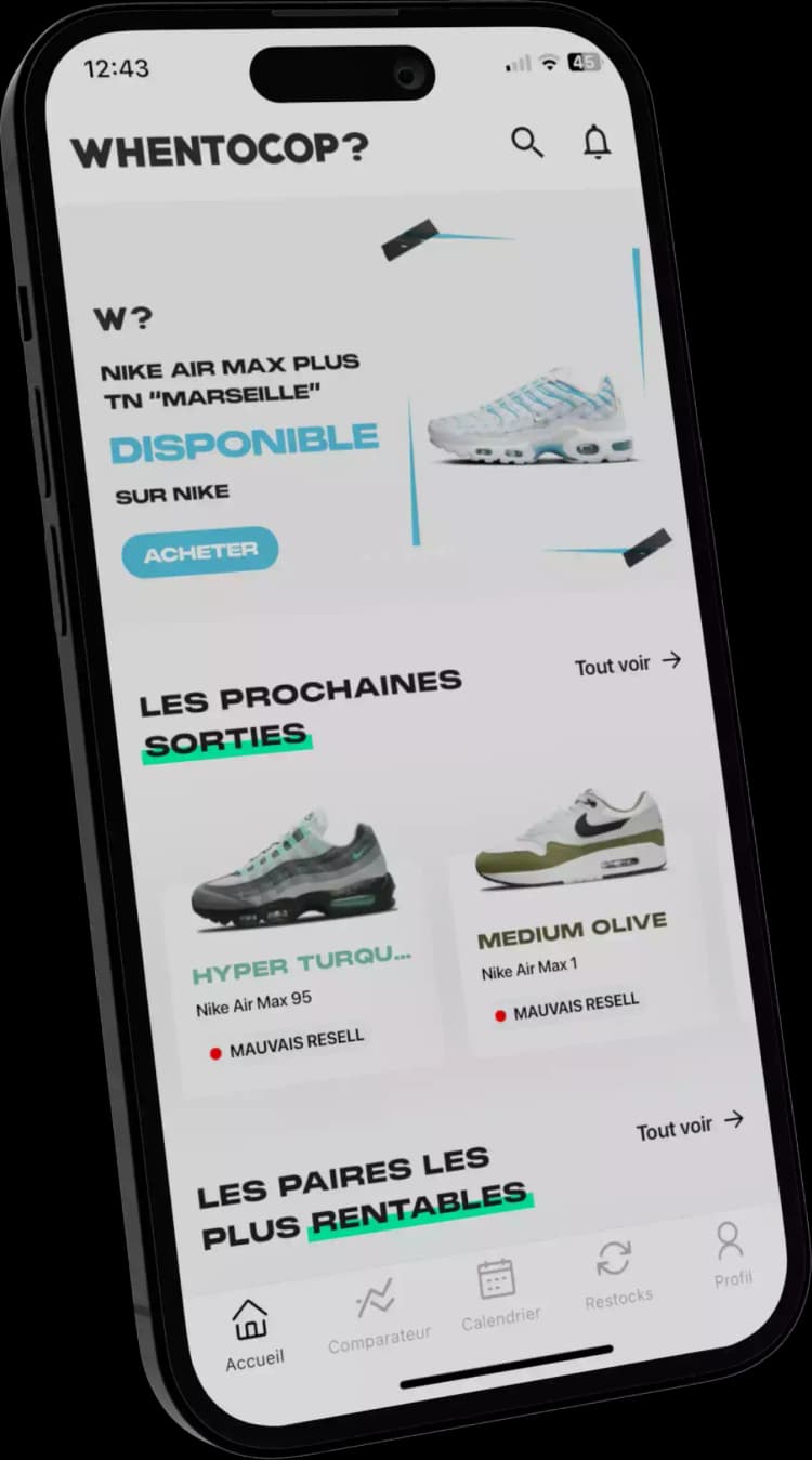 page d'accueil application whentocop