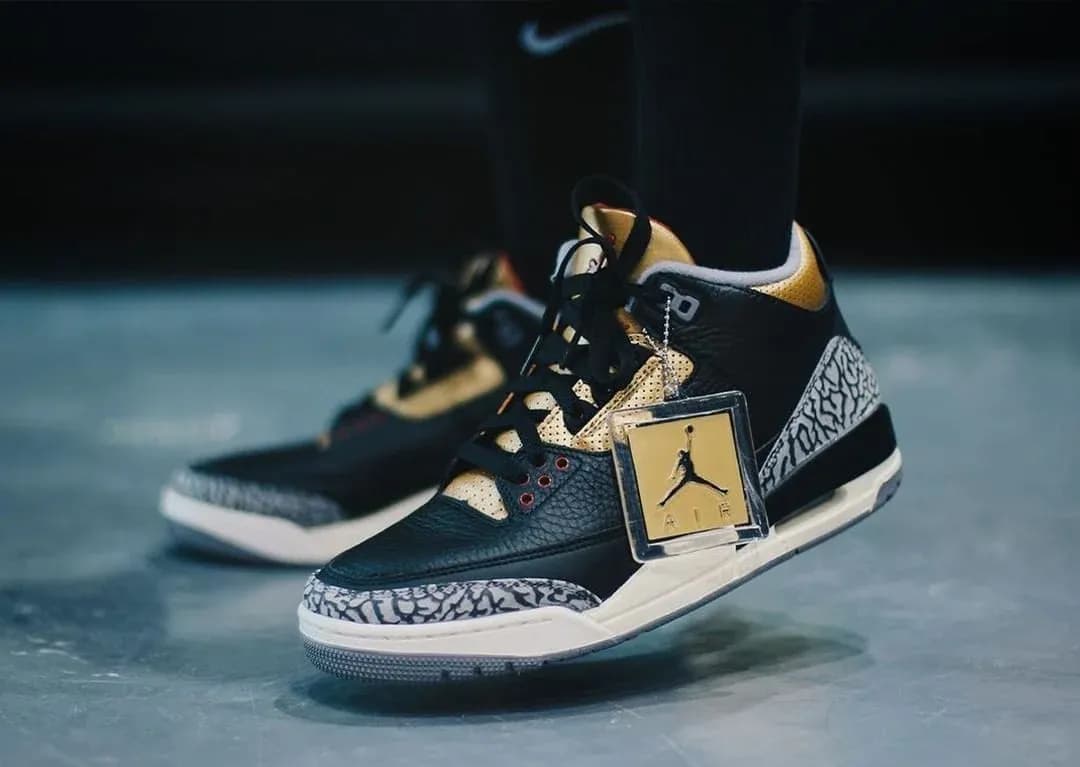 air jordan 3 retro black gold CK9246-067