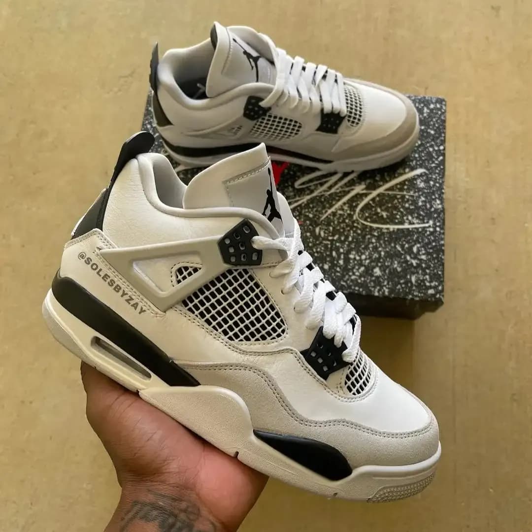air jordan 4 retro military black