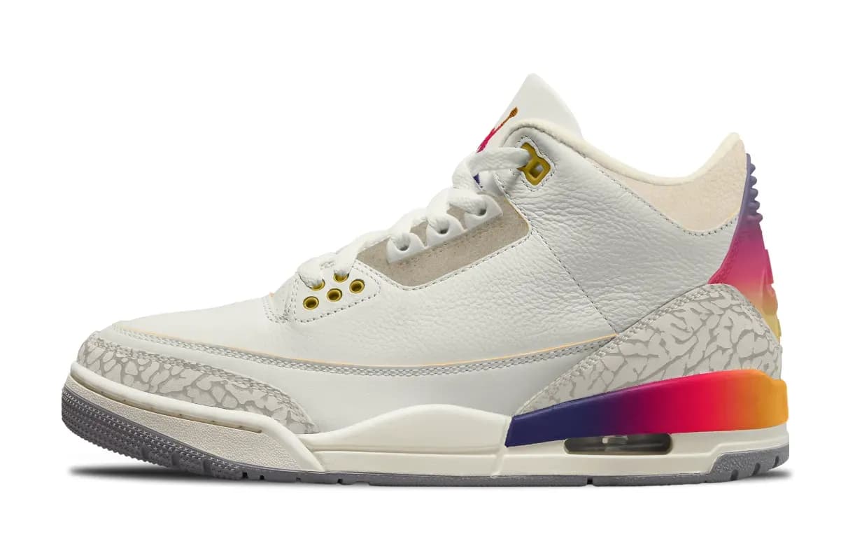 j balvin air jordan 3 medellin sunset FN0344-90