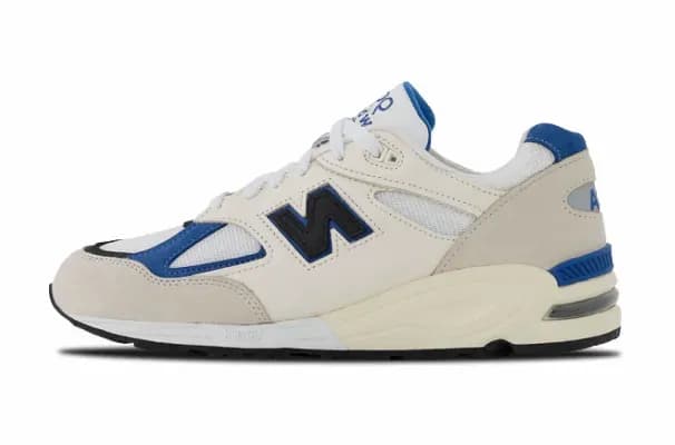 New Balance 990V2 Made In USA White Blue M990WB2
