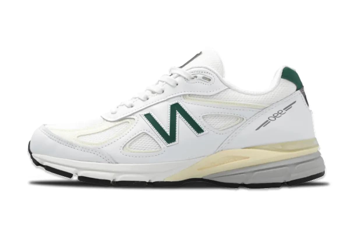 New Balance 990V4 Made in USA White Green U990TC4