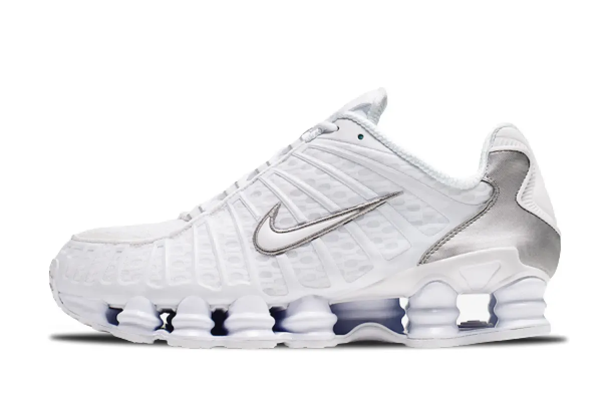 nike shox tl white metallic silver AR3566-100