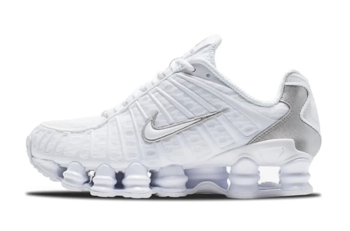 nike shox tl wmns white silver metallic AR3566-100