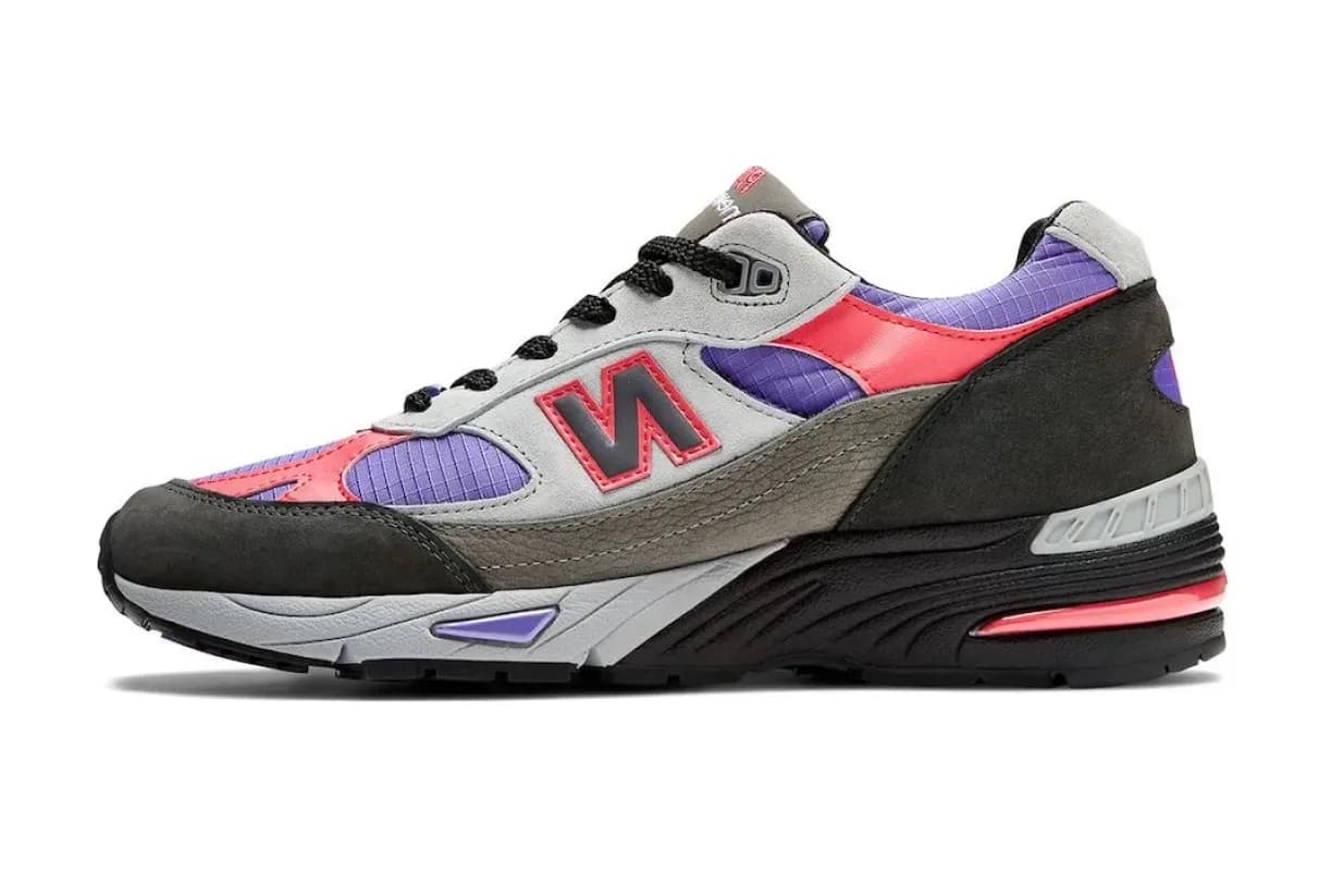 Palace x New Balance 991 Made in UK Grey Red Purple M991PLE