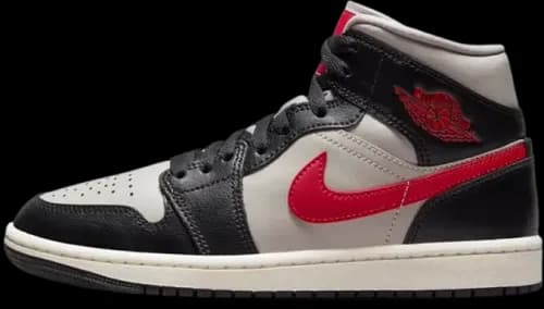 image de Air Jordan 1 Mid Black Red Grey BQ6472-060