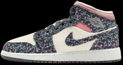 image de Air Jordan 1 Mid SE GS "Floral Canvas" FJ3451-001