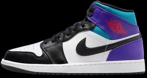 image de Air Jordan 1 Mid GS Black Toe Grape DQ8423-154