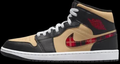 image de Air Jordan 1 Mid SE Tartan Swoosh DZ5329-001