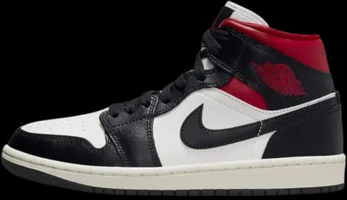image de Air Jordan 1 Mid WMNS Black Gym Red BQ6472-061