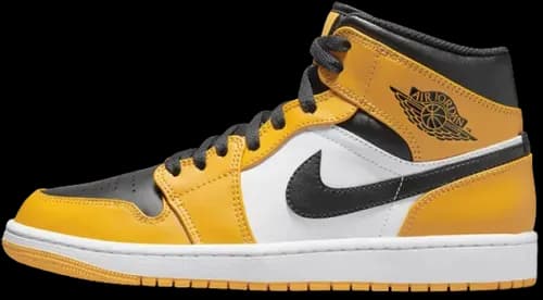 image de Air Jordan 1 Mid Yellow Black 554724-701