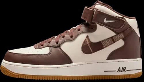 image de Nike Air Force 1 Mid Brown Plaid DV0792-100