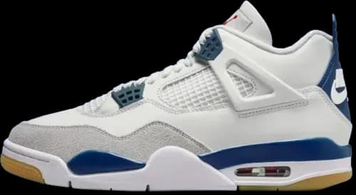 image de Nike Sb Air Jordan 4 White Navy Blue Dr5415-100