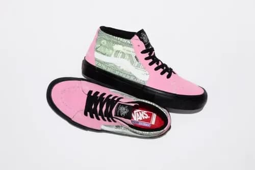 image de Supreme Vans Money Skate Grosso Mid Pink
