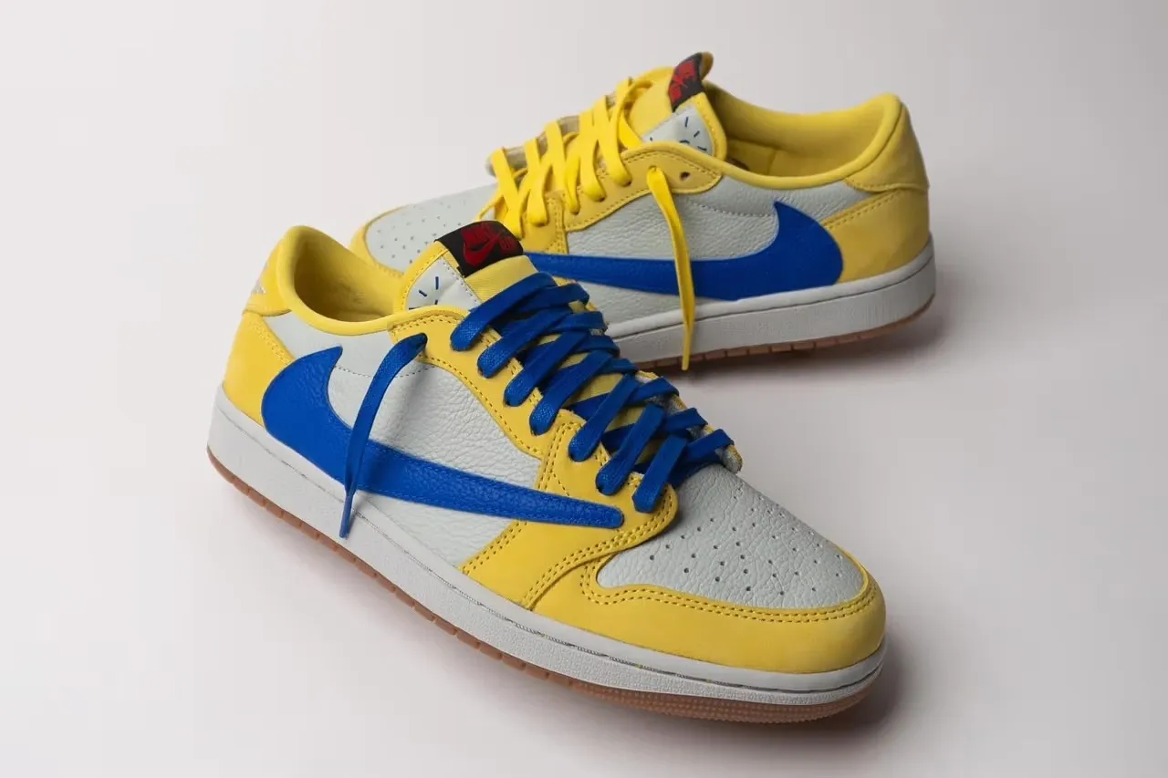 travis scott air jordan 1 low og canary DZ4137-700