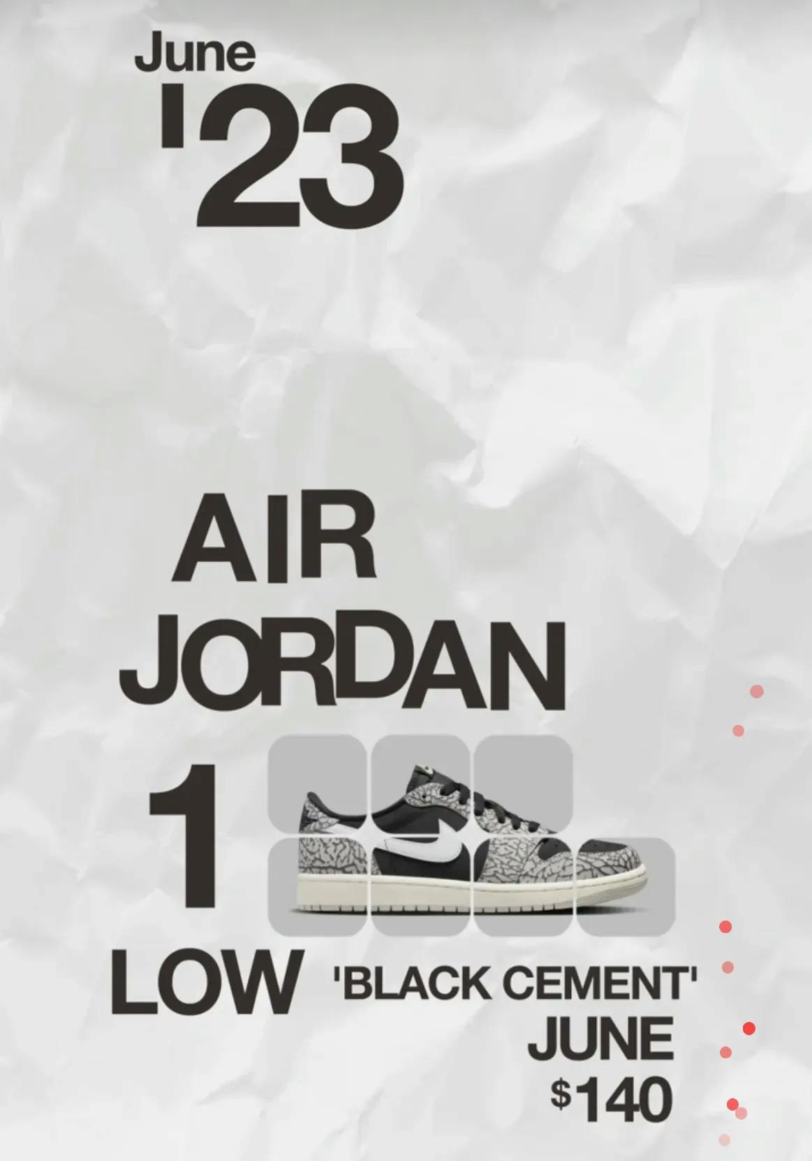 air jordan 1 low og black cement CZ0790-001