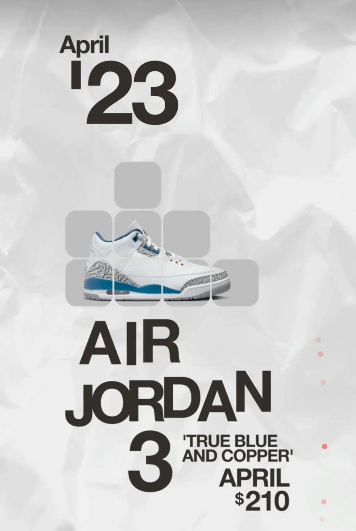 air jordan 3 true blue and copper CT8532-148